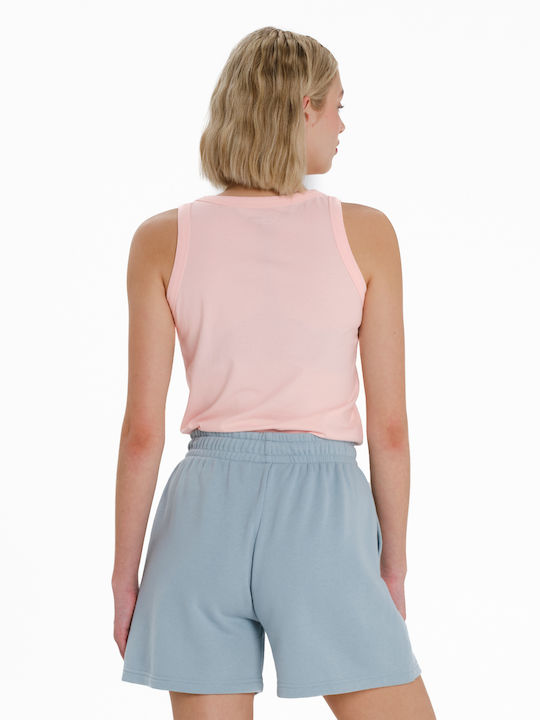 Women's Summer Cotton Sleeveless Pink Blouse