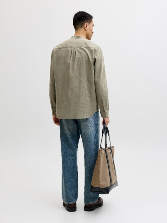 Jack & Jones Linen Shirt Dusty Olive Khaki