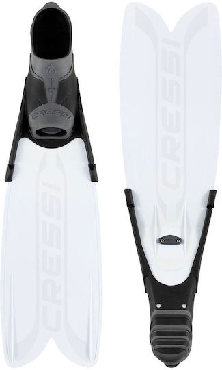 CressiSub Swimming Flippers Gara Turbo Flex Long White