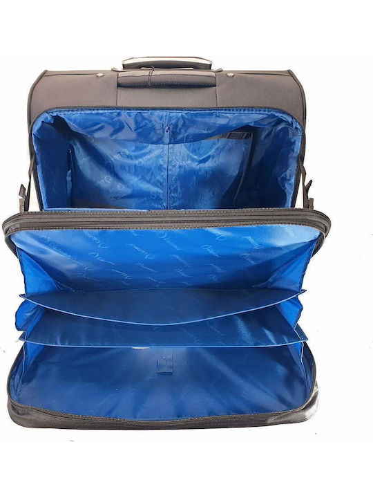 Diplomat Small The Atlanta Collection Cabin Fabric Black Suitcase With 2 Wheels Height 42cm