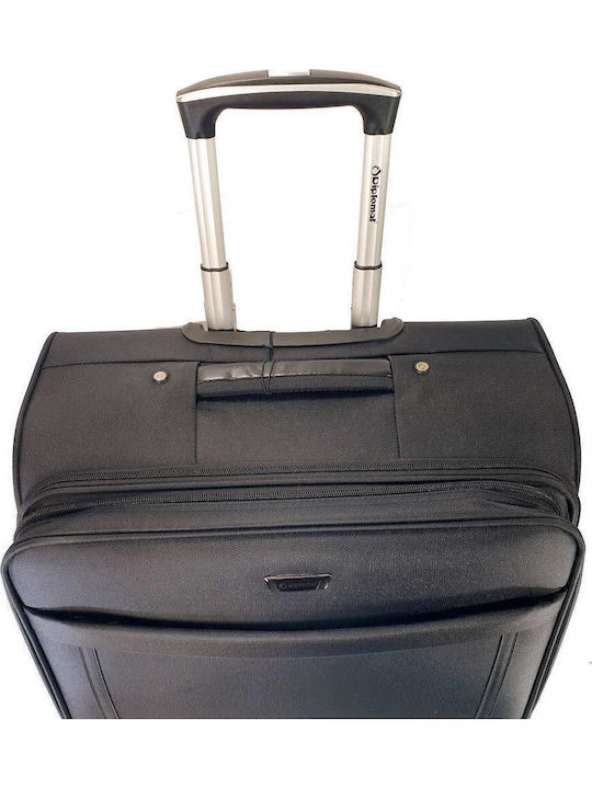 Diplomat Small The Atlanta Collection Cabin Fabric Black Suitcase With 2 Wheels Height 42cm