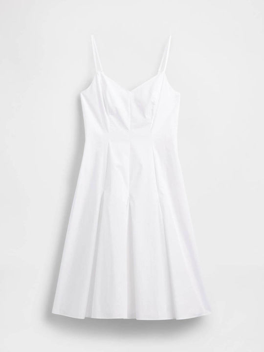 Sommer Midi Damenkleid Optic Weiß