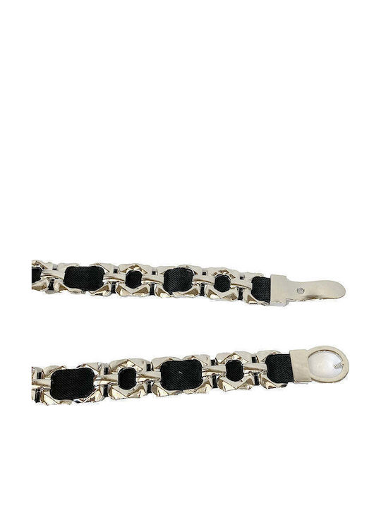Breite Elastische Damen Gürtel Schwarz