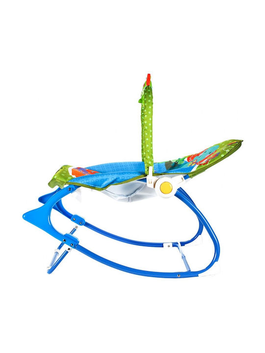 MalPlay Balansoar Electric Relax Măruș cu Vibrație Albastru pentru Copil până la 18kg