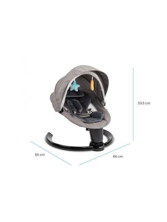 Kidnort Relax Electric pentru Bebeluși cu Muzică Gri pentru Copil până la 9kg