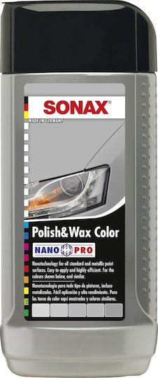 Sonax Polish & Wax COLOR Nano Pro Υγρό Κερώματος Αυτοκινήτου για Ασημί Αποχρώσεις Αμαξώματος 250ml
