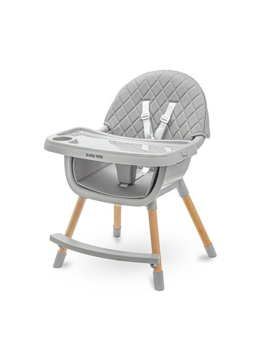 BabyMix Freya Scaun Înalt De Masă Bebe Gri