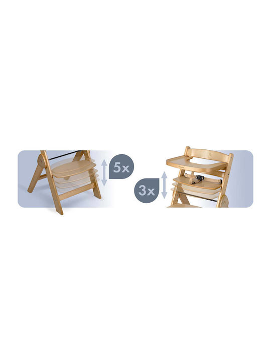 Nukido Highchair with Wooden Frame & Wooden Seat