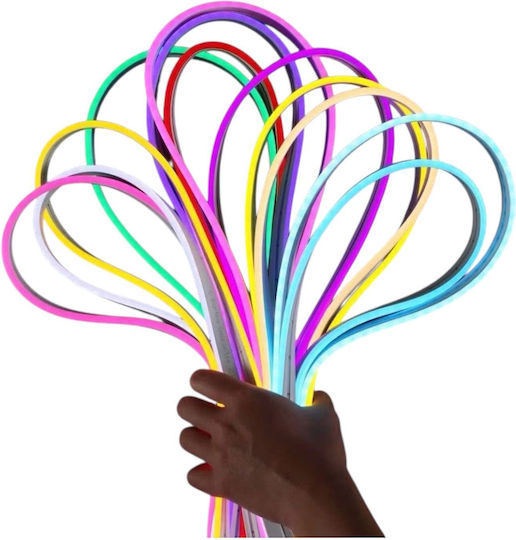 Wasserfester LED-Streifen 24V Rosa Licht 5m Neon-Flex
