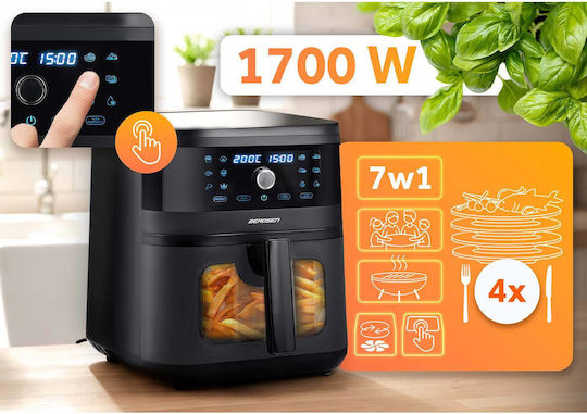Berdsen Heißluftfritteuse 8lt Schwarz BD-661