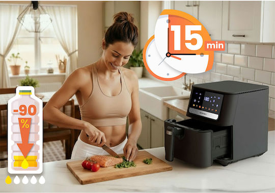 Berdsen Air Fryer 6.5lt Μαύρο BD-662