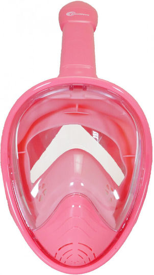 Bluewave Silicone Full Face Kids Diving Mask Junior Pink Transparent