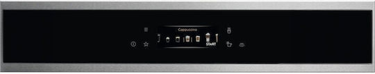 Electrolux Автоматична Еспресо Кафемашина Вградена 1350W Налягане 15bar за Капучино с Мелачка Сива EBC85X