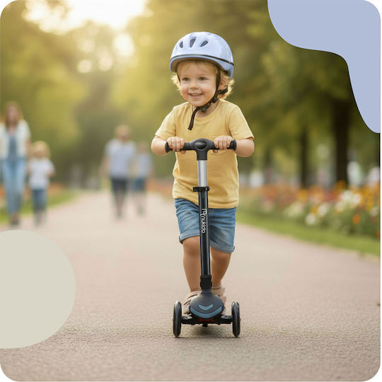 Nukido Patineta Copii cu 3 Roți cu Scaun Negru