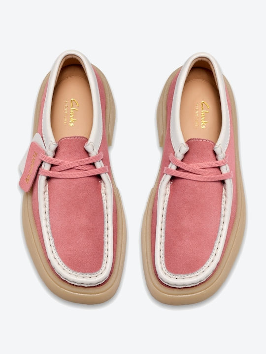 Torview Wallabee Suede Leather Women's Moccasins in Pink Colour