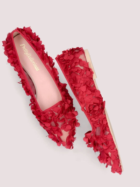 Ella Women's Ballerina Shoes In Red Color