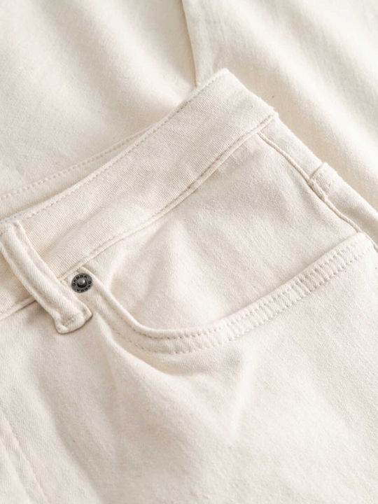 Herren Jeanshose Elastische mit Schlank Anwendung Ecru
