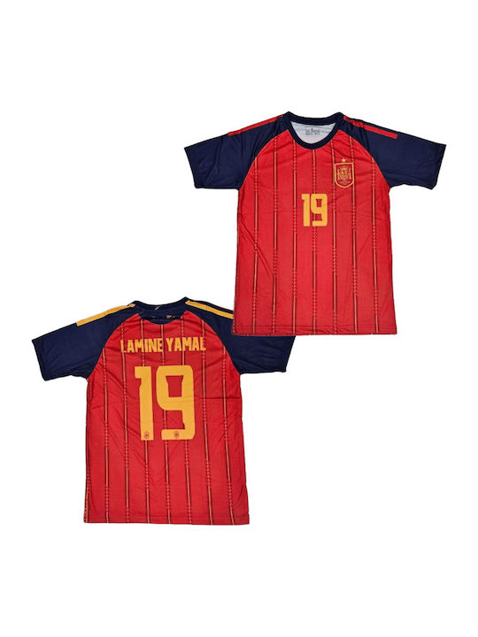 Echipament Fotbal Yamal "19" Naționala Spaniei Mundial 2026 Roșu Balón De Oro Unisex Red Ab110