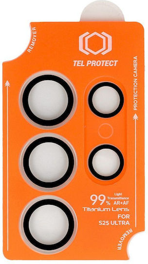 Tempered Glass Tel Protect Titanium Lens 99% Ar On Camera Samsung Galaxy S26 Ultra Black Lens 5 Pcs