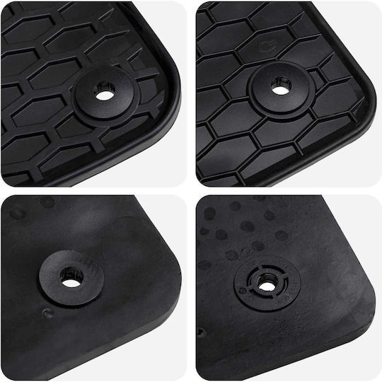 vidaXL Set Front and Back Car Mats 4 Pieces for Seat Ateca Skoda Karoq 2016 Black