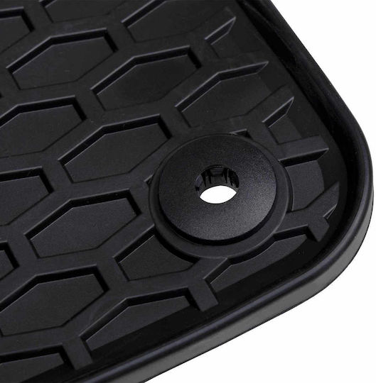 vidaXL Front Mats 2pcs for Volkswagen Caddy Ford Transit Connect 2020 Black