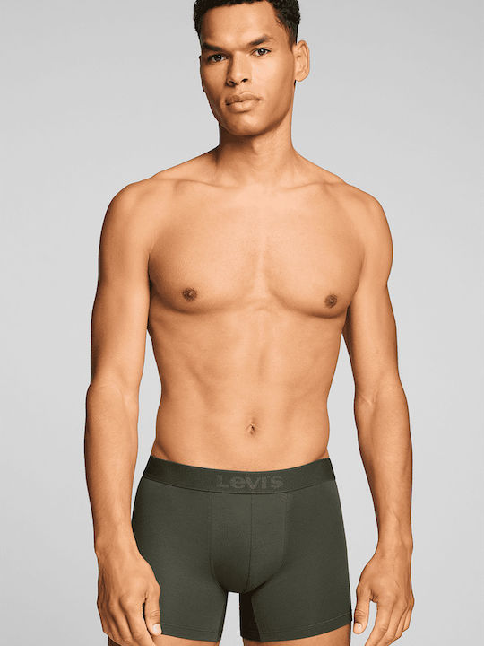 Herren Boxershorts Khaki 2er Pack