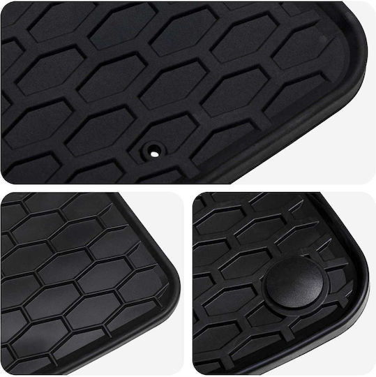 vidaXL Set of Front and Rear Mats 4pcs for Mercedes-Benz E Class Combi W213 2017+ Black