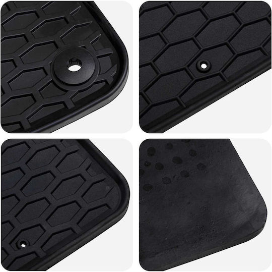 vidaXL Set of Front and Rear Mats 4pcs for Peugeot 308 2021 Black