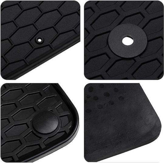 vidaXL Set of Front and Rear Mats 4pcs for Ford Focus 2018 Black