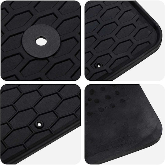 vidaXL Set of Front and Rear Mats 4pcs for Volkswagen Tiguan Black