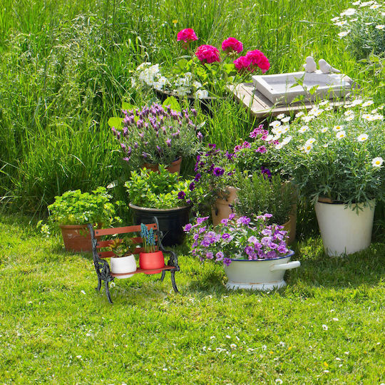 Relaxdays Suport Pentru Plante Din Lemn Maro 7.5x7.5cm