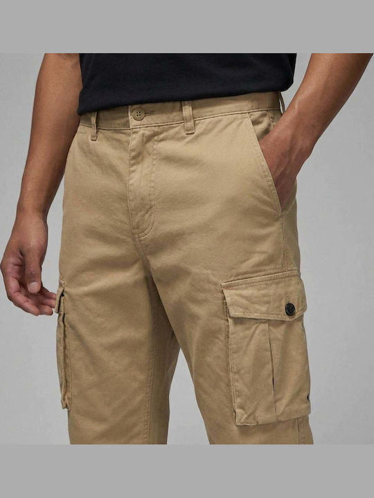 Beige Cargo Trousers
