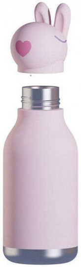Asobu Kids Water Bottle Thermos Silicone with Straw Bubbles Bunny 460ml