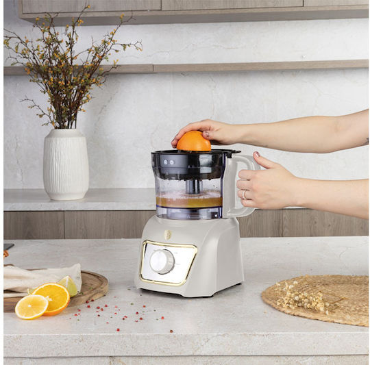 Berlinger Haus Food Processor 500W with 1.5L Bowl and Beige Blender Jug