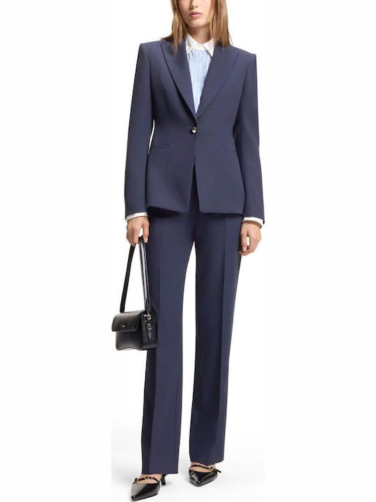 Hugo Women's Waisted Blazer Blue