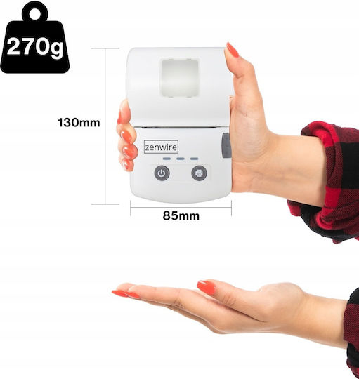 Zenwire Φορητός Εκτυπωτής Ετικετών Bluetooth 203 dpi