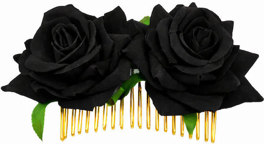 Zwillings Blumen Haarnadeln Rosen Schwarzes "Twin Roses"