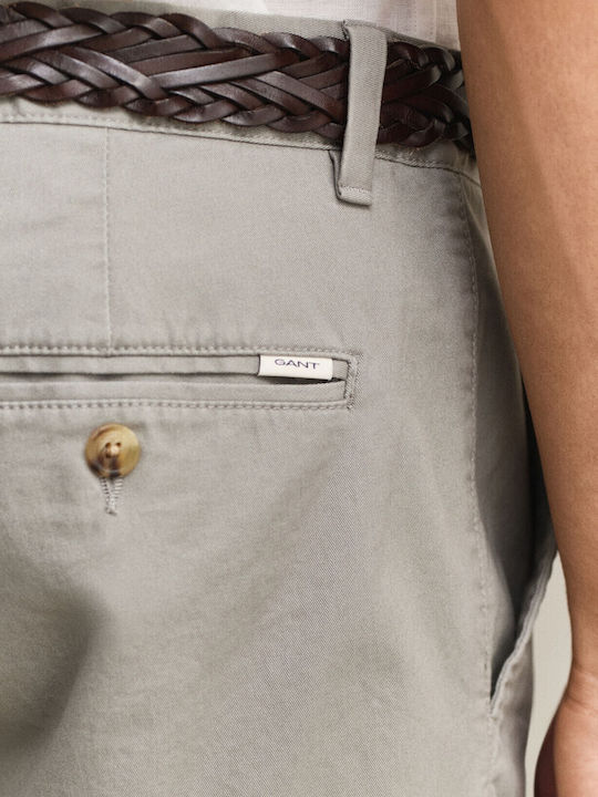 Chino Elastic Trousers in Slim Fit Pewter Grey