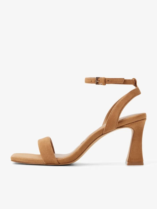 Damen Sandalen Wildleder Braune