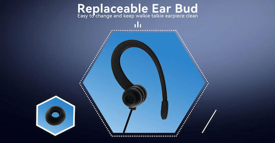 Μικροφωνο Ακουστικο Retevis Eek023 G Shape In-ear Earbud Kenwood 2 Pin Plug