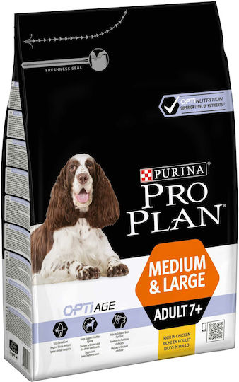 Pro Plan OptiAge 3kg Dry Food for Senior Medium & Large Breed Dogs with Chicken 7+