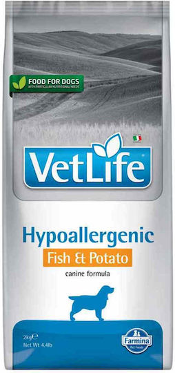 Farmina Vet Life Hypoallergenic 12kg Dry Food Grain-Free for Adult Dogs with Fish and Potatoes