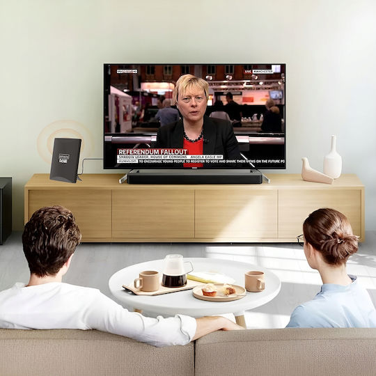 Zenwire Innenbereich / Draußen TV-Antenne (Benötigt Strom) Schwarze