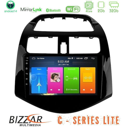 Bizzar Ηχοσύστημα Αυτοκινήτου για Chevrolet Spark 2009-2015 (Bluetooth/USB/AUX/WiFi/GPS/Apple-Carplay/Android-Auto) με Οθόνη Αφής 9"