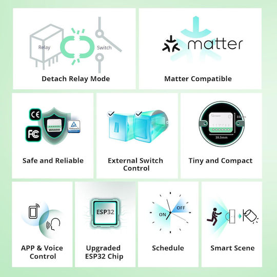 Sonoff Mini Intelligenter Schalter Wi-Fi Mit Neutral 4 Stück