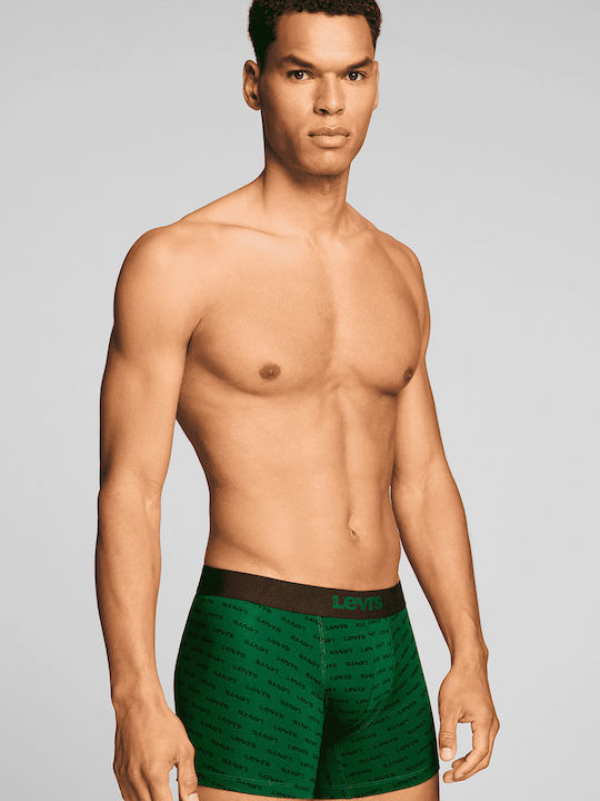 Herren Boxershorts Grün/Schwarz Mit Mustern 2er Pack