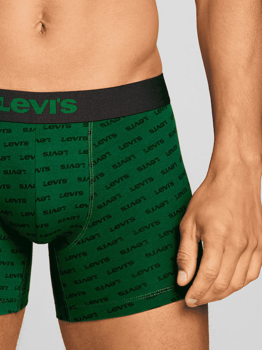 Herren Boxershorts Grün/Schwarz Mit Mustern 2er Pack
