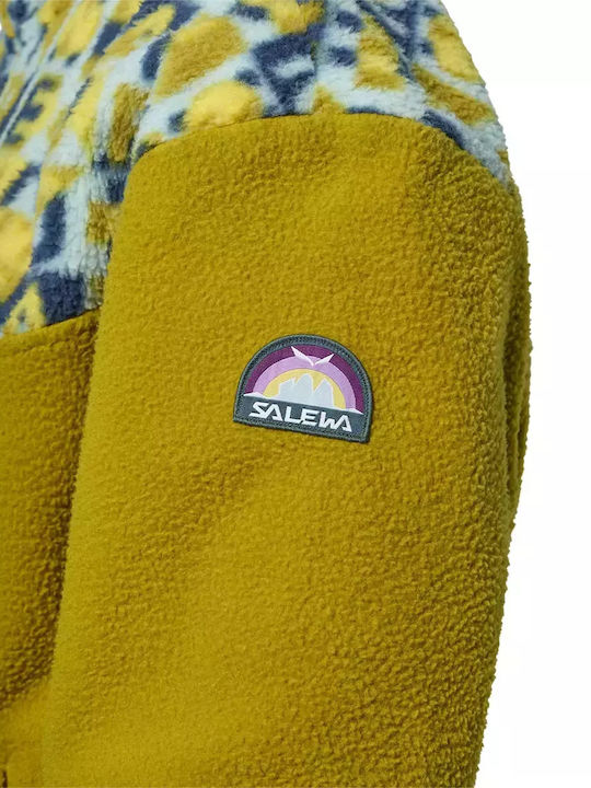 Eagle Anniversary Χειμερινή Γυναικεία Fleece Μπλούζα με Φερμουάρ Κίτρινη
