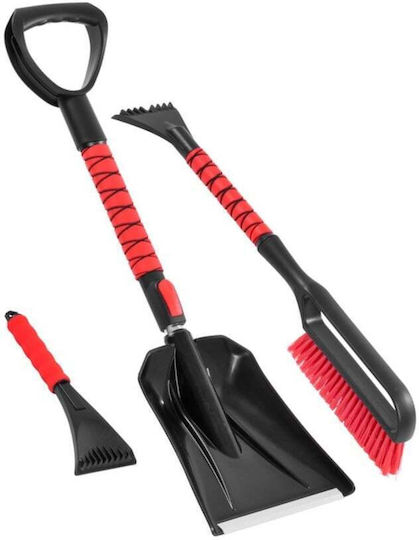 3-piece Car Snow Removal Set Telescopic Shovel Windshield Scraper Brush