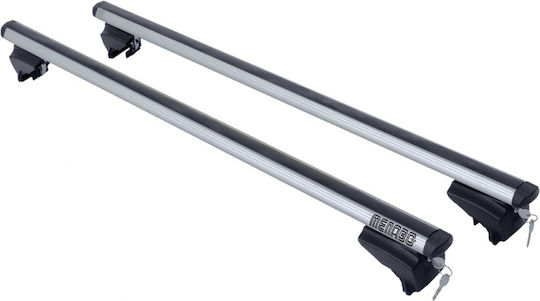 Menabo Aluminum Car Roof Bars Sherman Silver 120 Cm Silver Color Volkswagen Cross Up 5 Doors 2013> Raised Rails Parallel Bars Gap 2 Pieces 9590/mb Mp.9590/mb-306